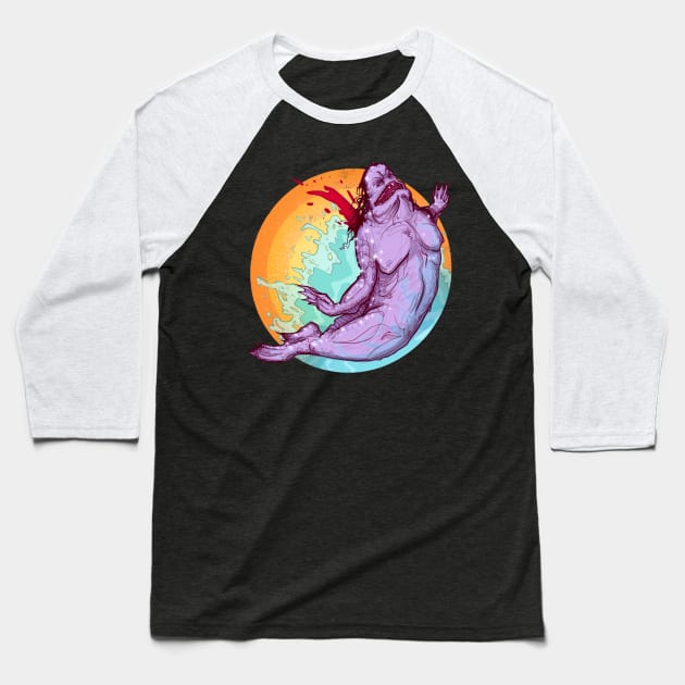 Merman Baseball T-Shirt by LVBart